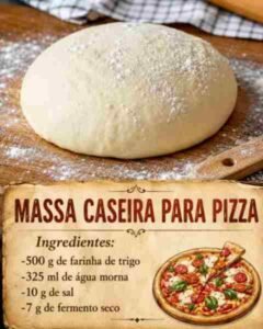 Massa de Pizza Caseira pronto para servir
