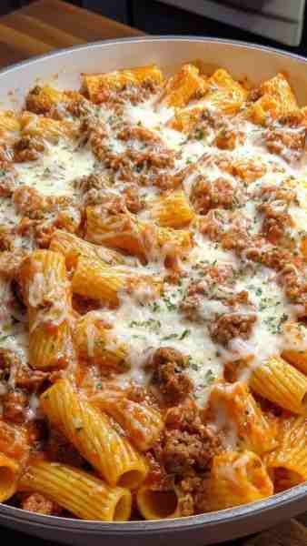 Macarrão Rigatoni à Bolonhesa