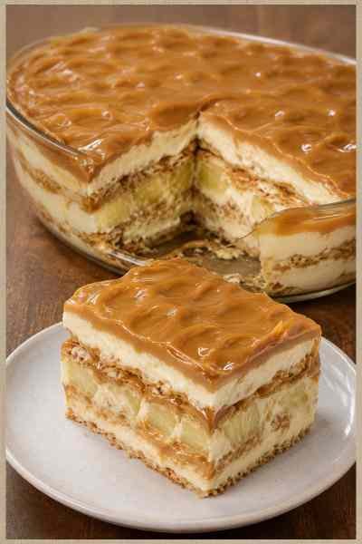 Pavê de Abacaxi com Doce de Leite
