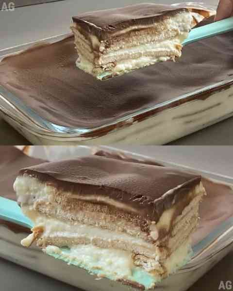 Pavê de Bolacha Tradicional e Irresistível Delicioso