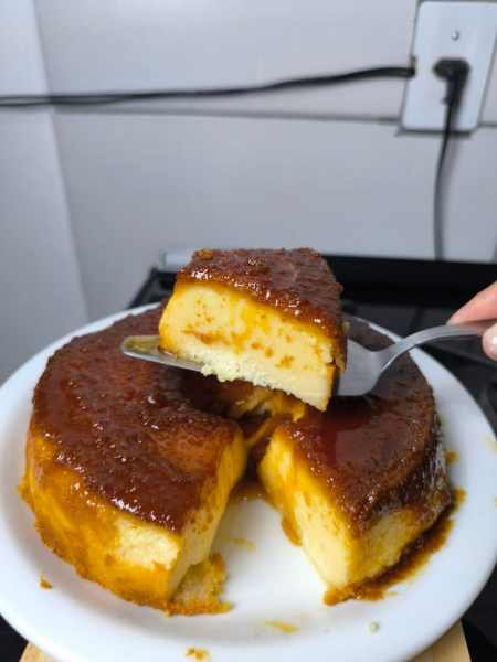 Pudim de Pão Cremoso com Coco