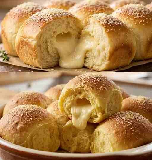 Pãezinhos Recheados com Queijo