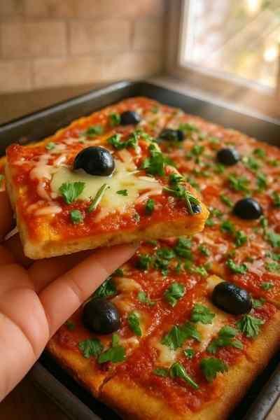 Pizza de Assadeira com Queijo
