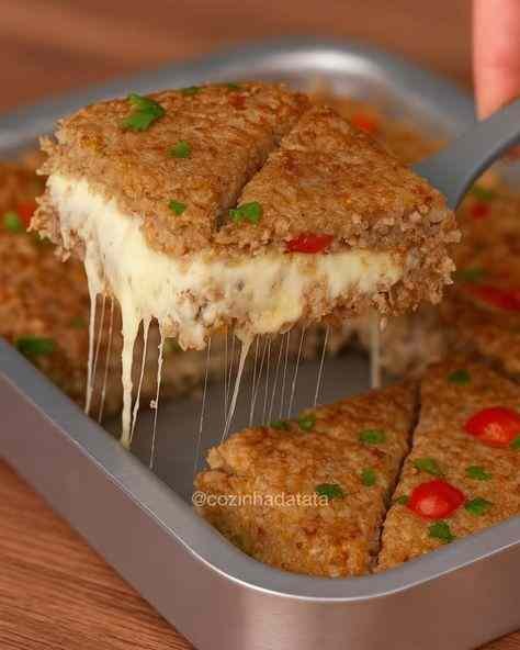 Quibe de Forno Recheado com Queijo