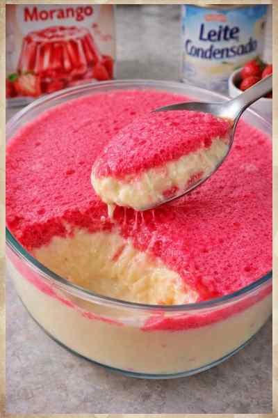 Sobremesa de Leite Condensado com Gelatina