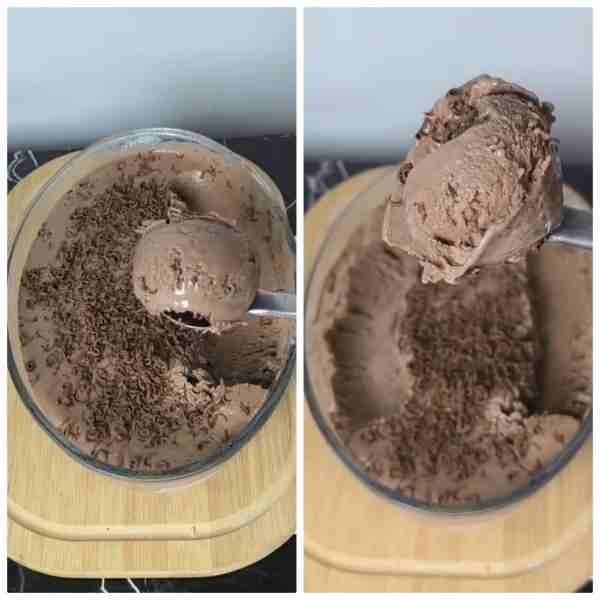 Sorvete Cremoso de Leite Ninho com Chocolate