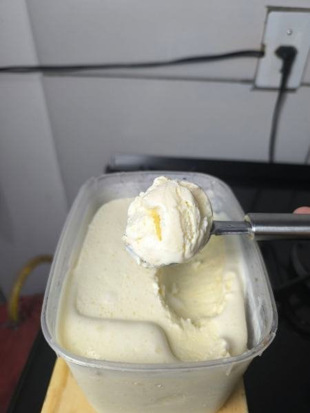 Sorvete Cremoso de Leite Ninho com Coco