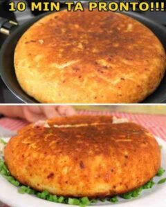Torta recheada de frigideira