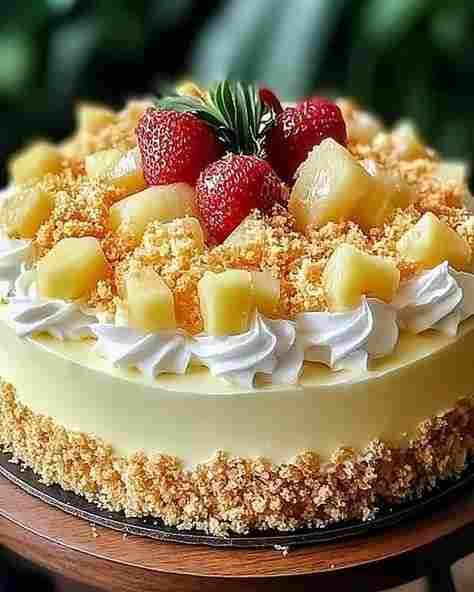 Torta Gelada de Abacaxi com Creme