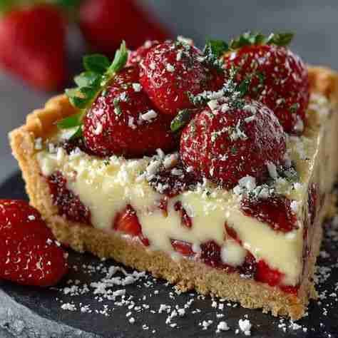 Torta de Morango com Creme Branco