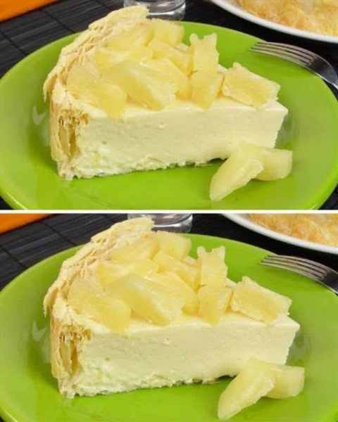 Torta folhada de abacaxi