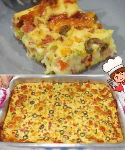 Torta de Liquidificador Integral de Frango: Massa Fofinha e Úmida com Aveia e Creme de Ricota