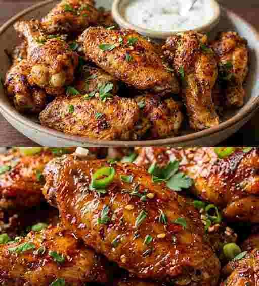 Asinhas de Frango Assadas pronto para servir
