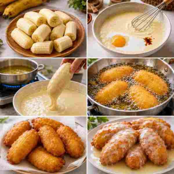 BANANAS EMPANADAS DA MÃE pronto para servir