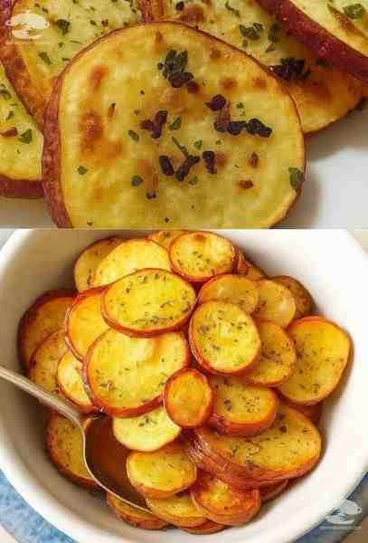 BATATA DOCE ASSADA COM ORÉGANO E LIMÃO