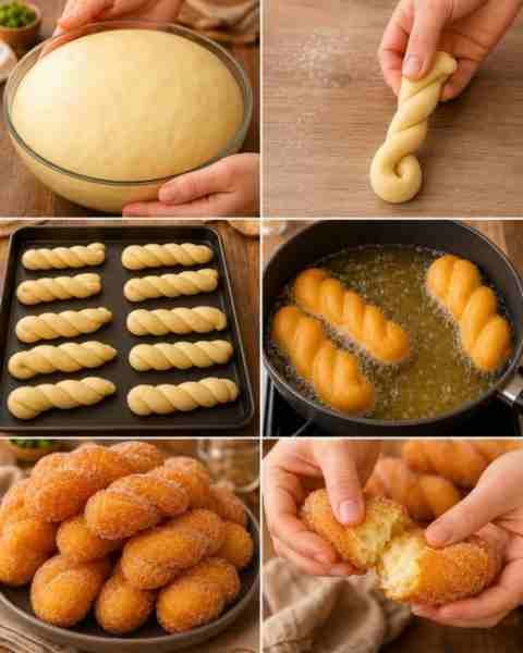 BOLINHO DE CHUVA ESPIRAL pronto para servir