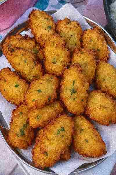 Bolinho de Sobra de Arroz pronto para servir