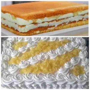 Bolo de Abacaxi para Festa pronto para servir