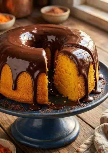 Bolo de Cenoura com Cobertura de Chocolate Top