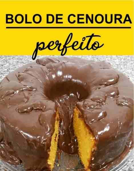 Bolo de Cenoura Perfeito com Cobertura de Chocolate