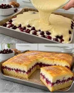 Bolo de Cereja com Creme pronto para servir