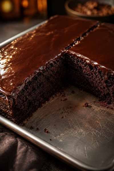 Bolo de Chocolate Simples com Calda Cremosa