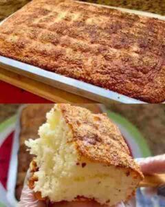 Bolo de Coco Super Fofinho pronto para servir