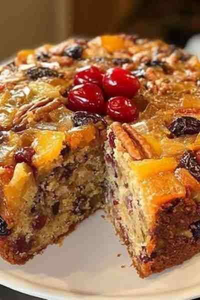 Bolo de Frutas Secas com Nozes