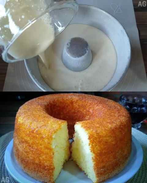 Bolo de Fubá Super Fofinho pronto para servir