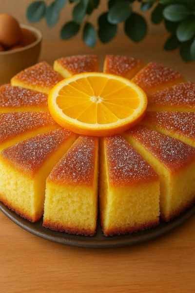 Bolo de Laranja Fofinho pronto para servir