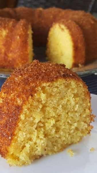 Bolo de Milho Fofinho pronto para servir