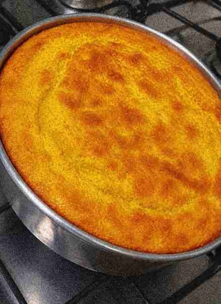 Bolo de Milho Maravilhoso pronto para servir