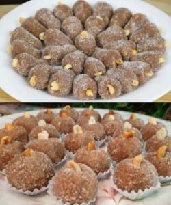 Cajuzinho tradicional de amendoim servido em forminhas