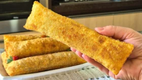 Como Fazer Cigarrete de Carne e Queijo com Massa de Pastel Crocante e Sequinho