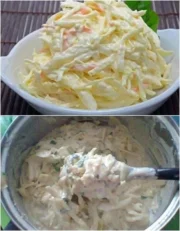 Salada de Repolho Cremosa Sem Maionese: Receita Cozida Super Leve