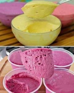 Sobremesa gelada de liquidificador com poucos ingredientes, sem leite condensado e com textura cremosa.