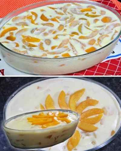 Sobremesa de Preguiçoso com Pêssego: Muito Fácil e Não Vai ao Fogo