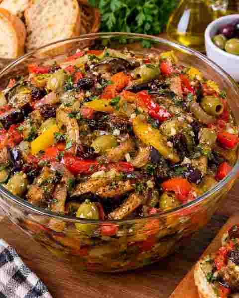 Antepasto de Berinjela Fácil, Colorido e Muito Saboroso