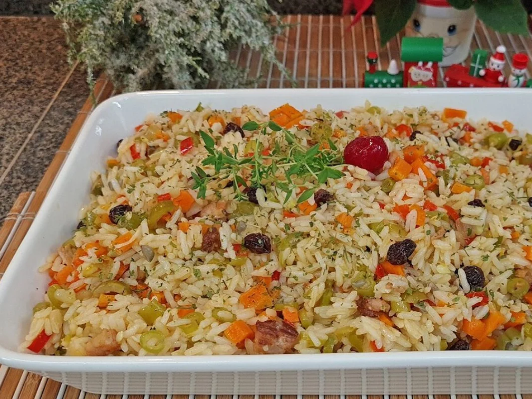 Arroz Temperado Colorido e Soltinho