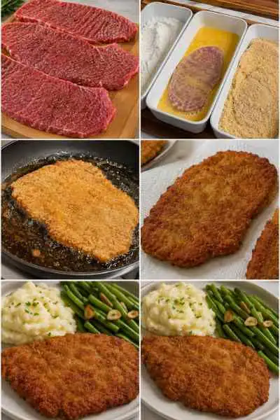 Bife à Milanesa com Acompanhamento