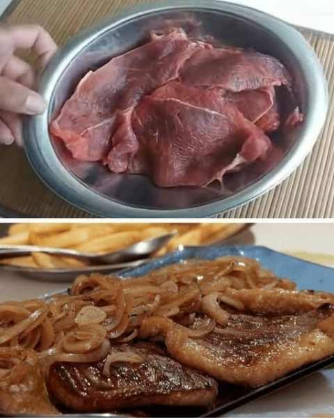 Bife Macio com Cebola e Molho Caseiro