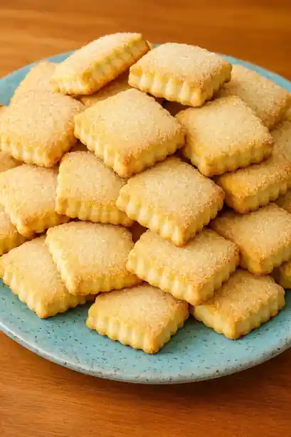 Biscoitinhos amanteigados pronto para servir