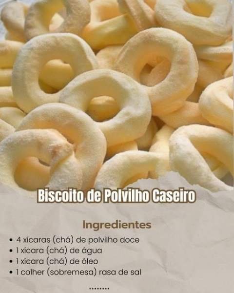 Biscoito de Polvilho Caseiro Crocante pronto para servir
