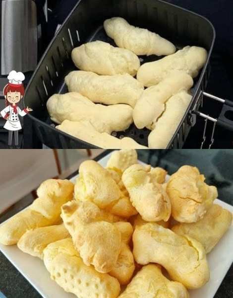 Biscoito de Polvilho na Airfryer pronto para servir