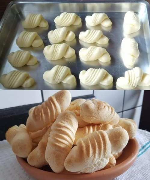 Biscoito de Queijo de Liquidificador pronto para servir