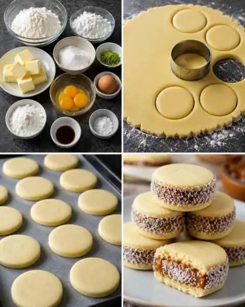 Biscoitos de Amido de Milho Recheados com Doce de Leite