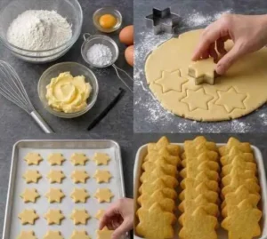 Biscoitos em Formato de Estrela