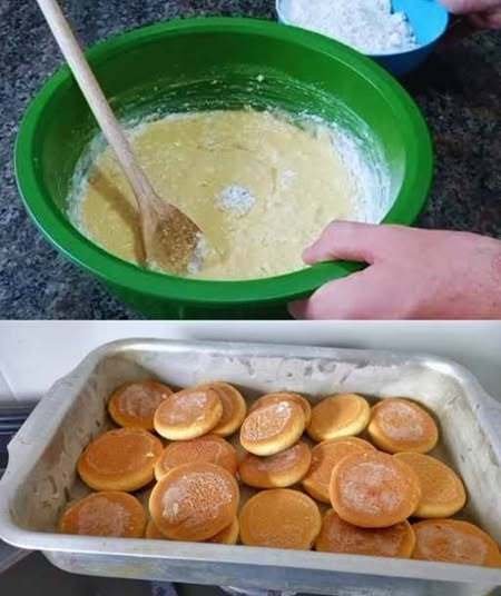 Bolacha Caseira de Fubá pronto para servir