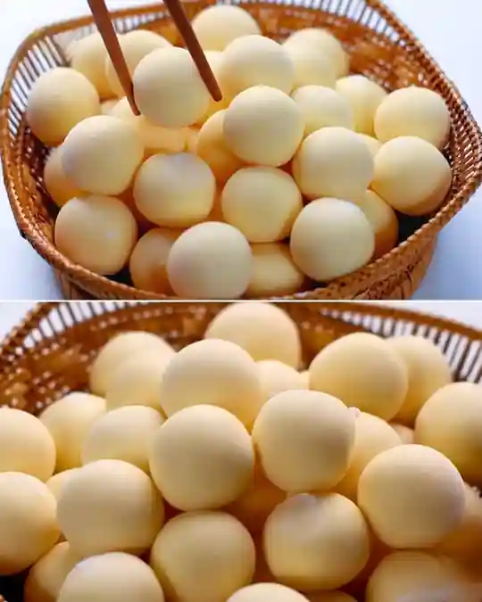 Bolinha de leite em pó pronto para servir