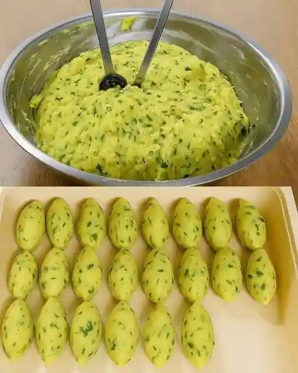Bolinho de batata frito ou assado